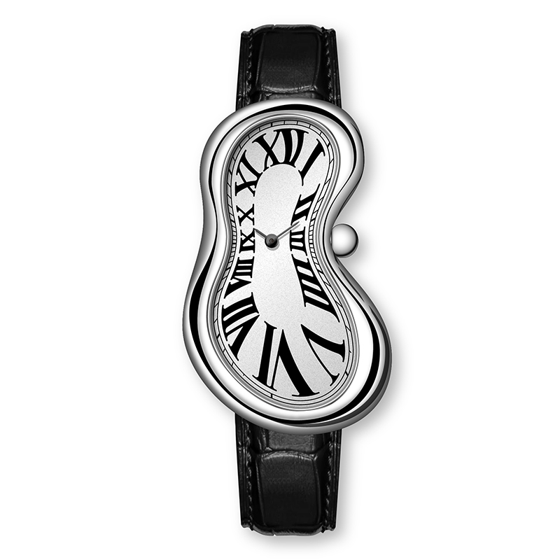 Y2K Fashion Watch, Novelty Melting Clock Face Inspired by Salvador Dali